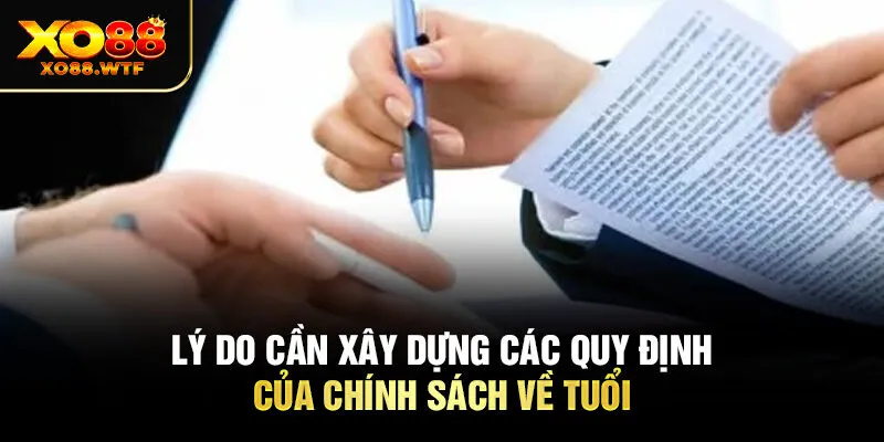 Lý do cần xây dựng các quy định của chính sách về tuổi Lý do cần xây dựng các quy định của chính sách về tuổi